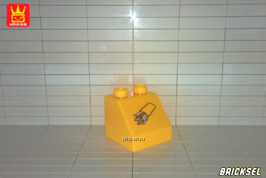 Кубик скос 2х2 в 1х2 картофель-фри желтый