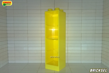 Шкаф, тумба высокая, пенал, колонна без ящичков 2х2 желтый