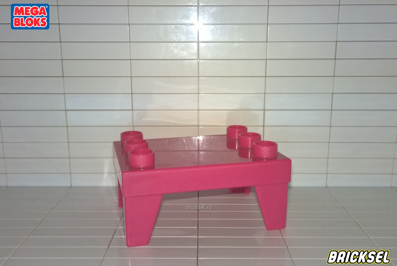 Мега Блокс Стол с 4-мя ножками розовый, Оригинал MEGA BLOKS, редкий