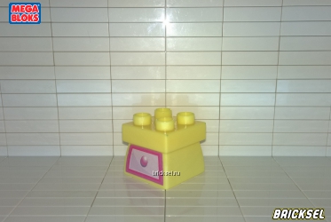 Мега Блокс Тумба с крышкой 2х2 светло-желтая, Оригинал MEGA BLOKS, редкая