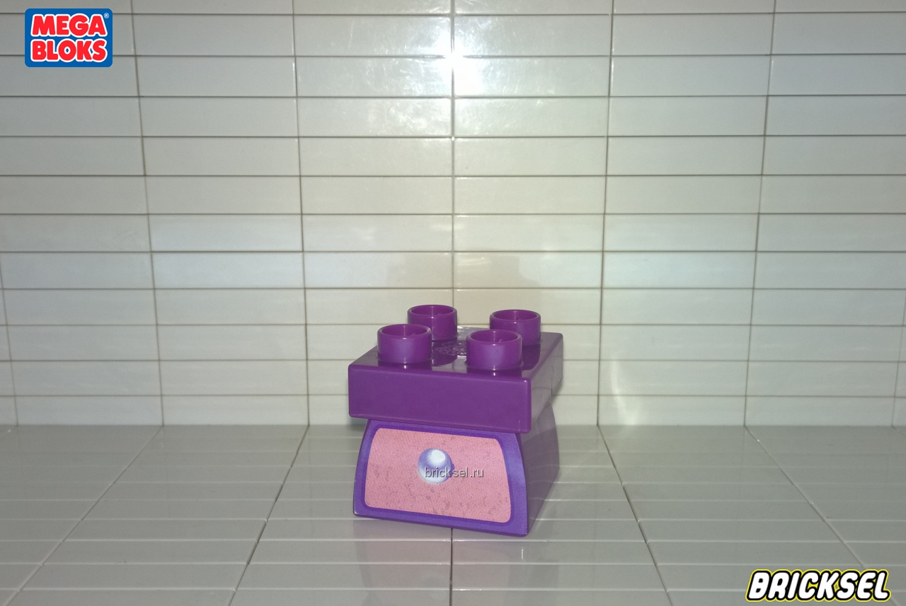 Мега Блокс Тумба с крышкой 2х2 фиолетовая, Оригинал MEGA BLOKS, очень редкая