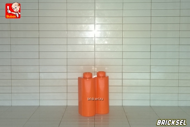 Кубик облицовочный 1х2х2 бревна, заборчик, колонна оранжевый