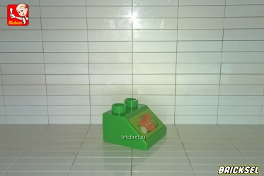 Прилавок с Тыквой, кубик скос 2х2 в 1х2 с наклейкой зеленый