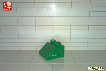 Кубик скос 2х2 в 1х2 темно-зеленый