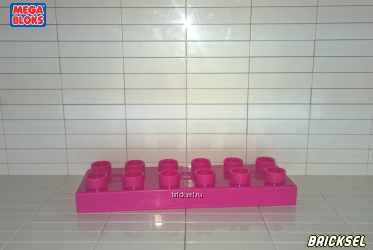 Пластинка 2х6 розовая перламутровая