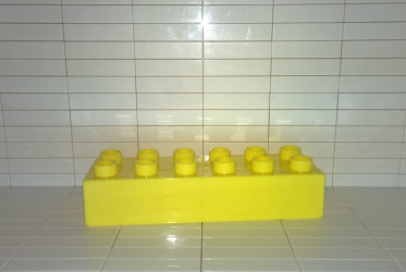 Кубик 2х6 ярко-желтый