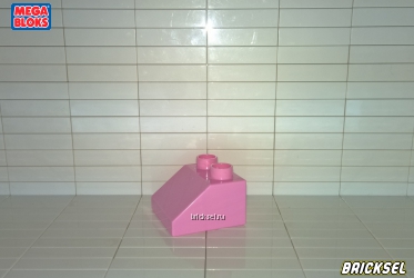 Кубик скос 2х2 в 1х2 розовый
