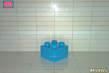 Мега Блокс Кубик 2х2 голубой, Оригинал MEGA BLOKS, не частый