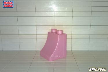 Кубик скос 2х2 в 1х2 высокий светло-розовый перламутровый