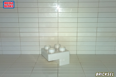 Кубик-уголок 2х2 в 1х2 перламутровый белый