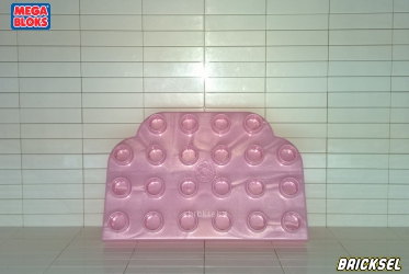 Пластина 4х6 фигурный выступ светло-розовая перламутровая