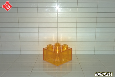 Кубик 2х2 прозрачный желтый