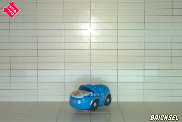 Микро-машинка для трека №3 кабриолет спортивная голубая