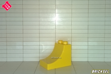 Кубик скос высокий вогнутый 2х3 желтый
