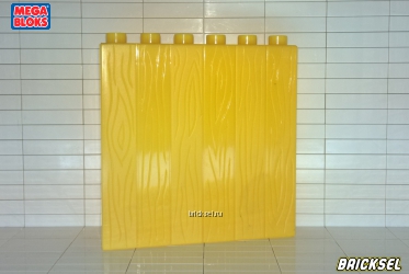 Стена деревянная сплошная 1х6 желтая