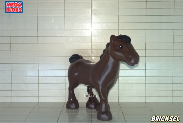 Конь, лошадь, жеребец темно-коричневый