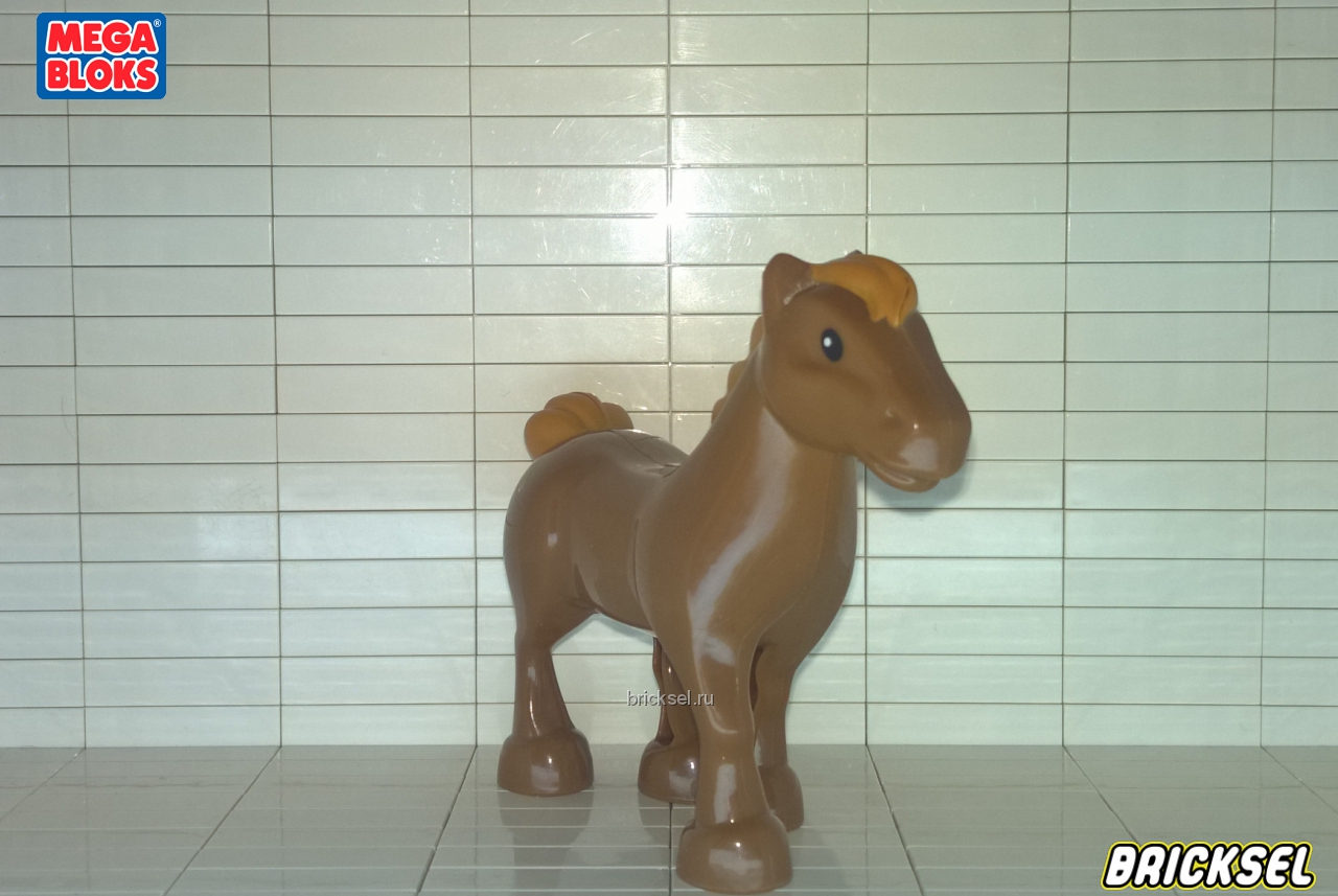 Мега Блокс Жеребец, лошадь, конь чистокровный коричневый, Оригинал MEGA BLOKS, раритет