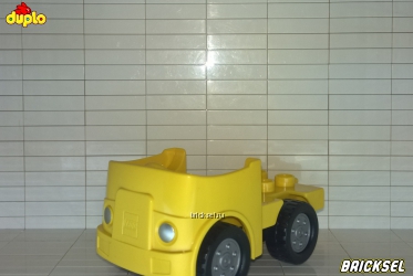 Маневровый грузовичок для авиа и ж/д погрузок желтый с серебристыми металлик дисками