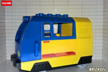 Поезд тягач грузовой с синей кабиной