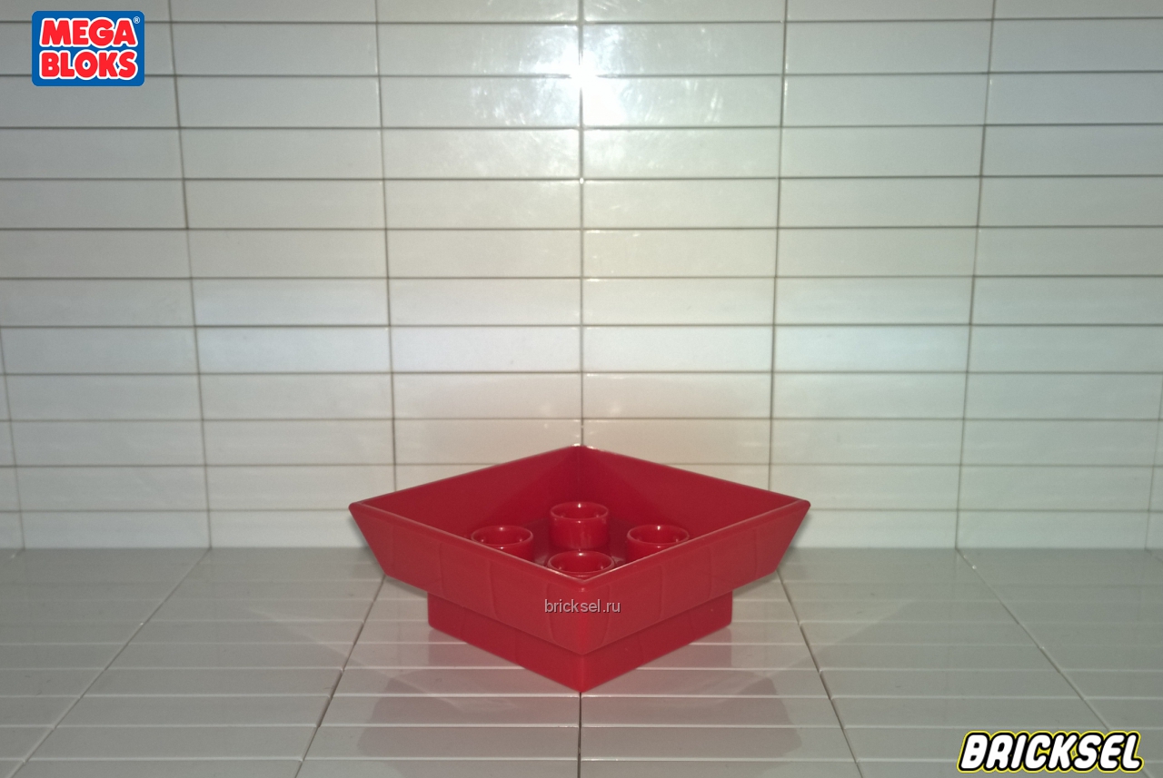 Мега Блокс Поддон, чаша квадратная, основание диспетчерской красный, Оригинал MEGA BLOKS, редкий