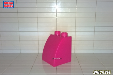 Кубик скос высокий закругленный 2х2х2 розовый перламутровый