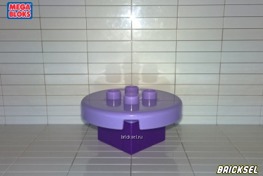 Стол круглый на фиолетовом с блестками 2х2 кубике сиреневый