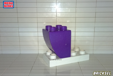 Кубик расширительный 1х2 в 2х2 выоский выпуклый фиолетовый перламутровый