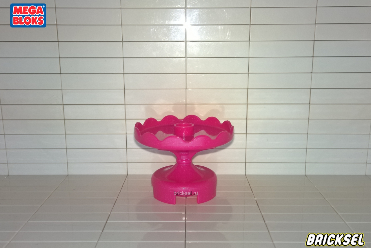 Мега Блокс Стол десертный фигурный розовый перламутровый, Оригинал MEGA BLOKS, очень редкий
