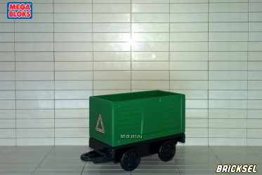 Вагончик Томаса грузовой темно-зеленый для отходов на черной колесной базе