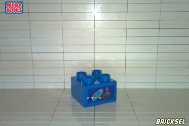 Кубик с наклейкой Груз Инструменты 2х2 синий