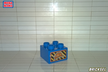 Кубик с наклейкой "Надень каску" 2х2 синий