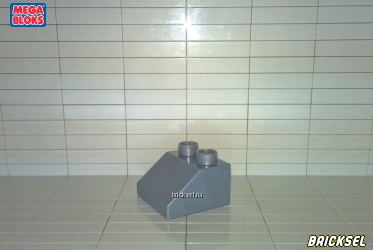 Кубик скос 2х2 малый серебристый металлик