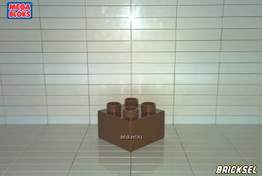 Мега Блокс Кубик 2х2 коричневый, Оригинал MEGA BLOKS, частый