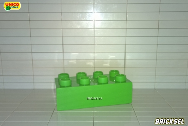 Кубик 2х4 салатовый