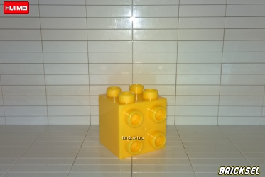 Кубик 2х2 крепление на вертикальную плоскость желтый