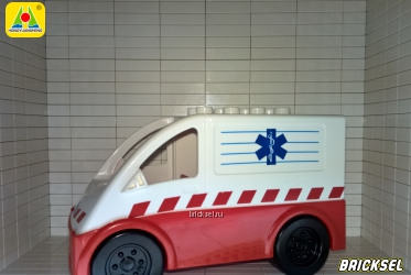 Машина скорой помощи, белая с красным