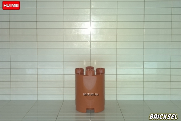 Башенка, ствол, кубик колонна 2х2 коричневая