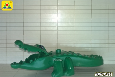 Крокодил, пасть открывается темно-зеленый