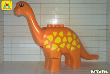Бронтозавр оранжевый, с редкими желтыми пятнами