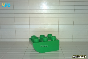 Кубик расширительный 2х3 в 2х2 скругленный зеленый