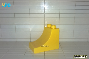 Кубик скос большой вогнутый 2х3 желтый