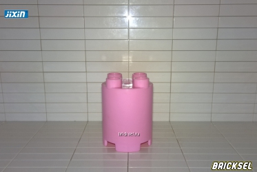 Кубик башенка, колонна 2х2 розовая
