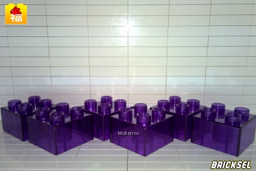 Кубик 2х2 прозрачный фиолетовый,  цена за 6шт