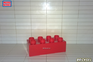 Кубик 2х4 красный