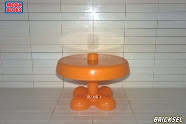 Мега Блокс Стол круглый оранжевый, Оригинал MEGA BLOKS, раритет
