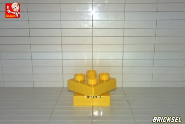 Механизм поворотный пластинка 2х2 желтый