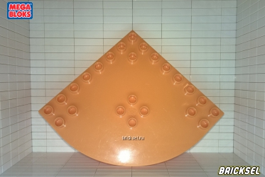 Пластина 8х8 четверть круга светло-оранжевая