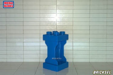 Мега Блокс Стойка, колонна 2х2 каркасная малая синяя, Оригинал MEGA BLOKS, редкий