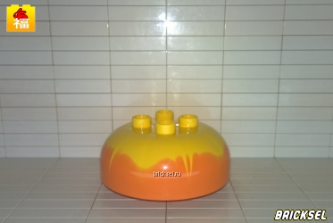 Верхушка мороженного желтая с оранжевым