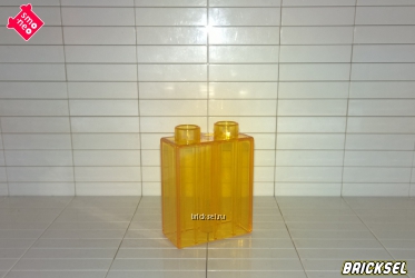 Кубик 1х2х2 прозрачный желтый